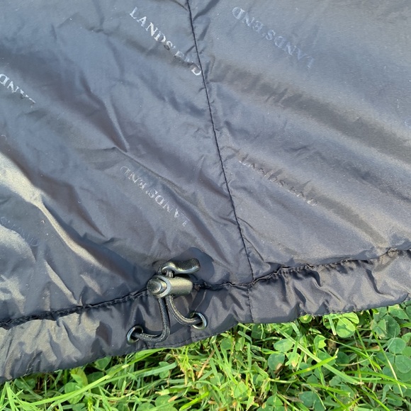 Women's Lands End navy blue puffer jacket PM - Picture 13 of 14